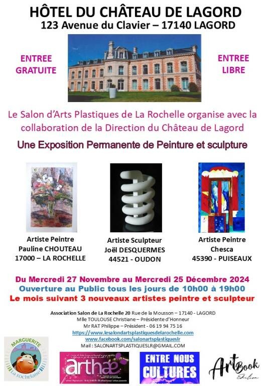 Exposition - Peinture et sculpture Du 27 nov au 25 déc 2024