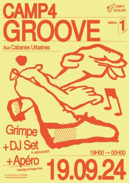 Animation - Camp4Groove#1 - Grimpe et DJ Set Du 19 au 20 sept 2024