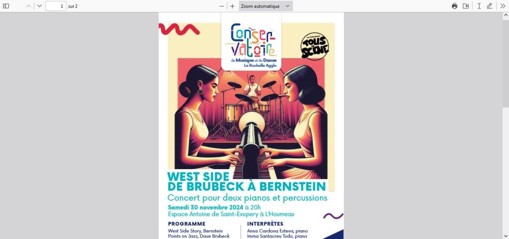 Concert - Tous en scène - West Side - De Brubeck à Bernstein