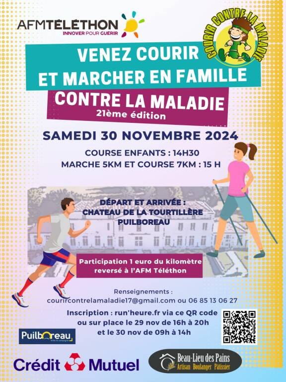 Sport - Marche et course pour le Téléthon Le 30 nov 2024