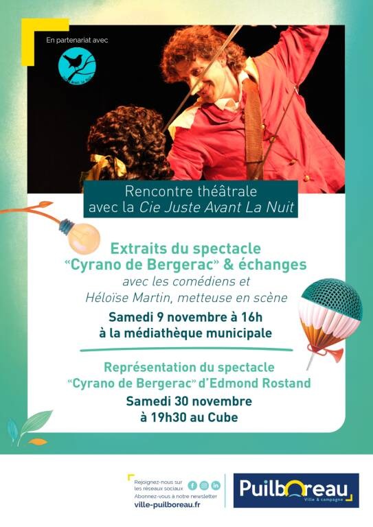 Théâtre - Extraits de Cyrano de Bergerac & échanges Le 9 nov 2024