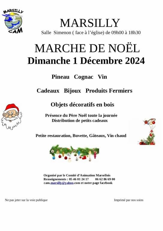 Marché de Noël de Marsilly Le 1 déc 2024