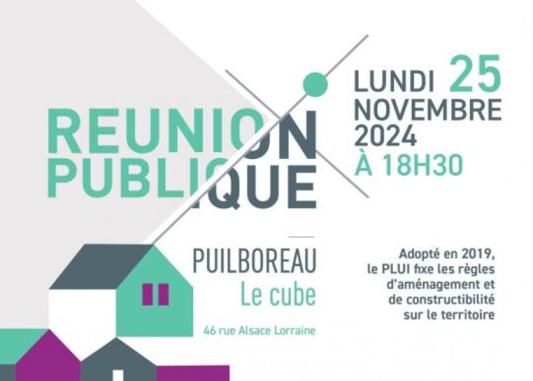 Réunion publique – Plan Local d’Urbanisme intercommunal (PLUi)_Puilboreau